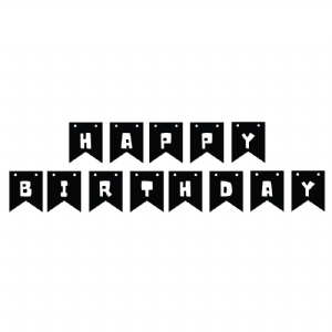 Happy Birthday Banner SVG Vector File, Happy Birthday Clipart Files Birthday SVG