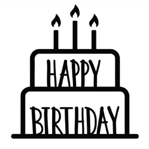 Happy Birthday Cake SVG Vector Files Birthday SVG