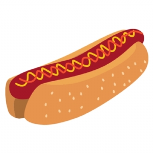 Hot Dog SVG Clipart & Vector Files, Hotdog Cut Files Snack