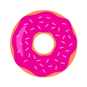 Donut SVG Vector & Clipart Cut Files Snack