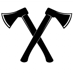 Crossed Axes SVG Cut Files, Crossed Axes Instant Download Drawings