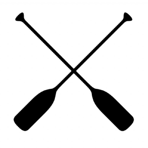 Crossed Paddle SVG, Crossed Oars Cut Files Instant Download Vector Illustration