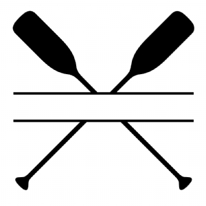 Crossed Paddle Monogram SVG Cut File Kayak SVG