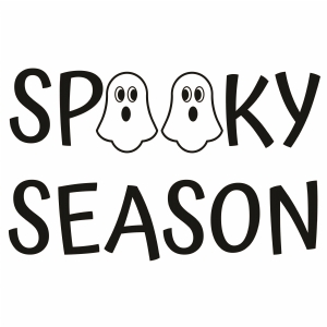 Spooky Season with Ghost SVG, Spooky Season Instant Download Halloween SVG