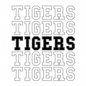 Tigers SVG Cut Files, Tigers Instant Download Football SVG