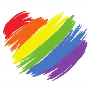 Strokes Rainbow Heart SVG, Lgbtq Pride SVG Vector Files Lgbt Pride SVG