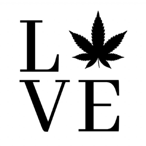 Love Weed SVG, Marijuana Cannabis Love SVG Digital Download Flower SVG