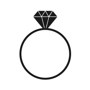 Diamond Ring SVG Cut Files, Diamond Ring Instant Download Wedding SVG