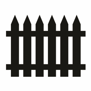 Wooden Picket Fence SVG Cut File, Instant Download Vector Objects