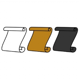 Scroll Paper Clipart, Scroll Paper SVG Instant Download Vector Illustration