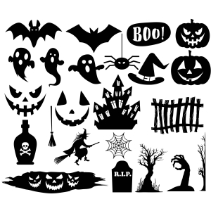 Halloween Bundle SVG Cut Files, Halloween Bundle Instant Download Halloween SVG