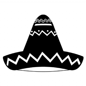 Mexican Hat SVG, Sombrero SVG Clipart Vector File Drawings