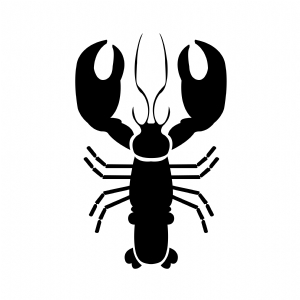 Lobster Clipart, Black Lobster SVG Instant Download Sea Life and Creatures SVG