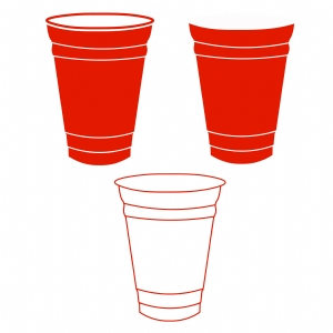 Red Party Cup Bundle SVG Cut Files Vector Objects