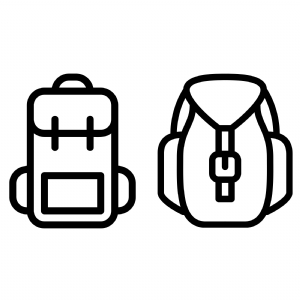 Camping Bag SVG Cut File, Camping Bag Clipart Vector Instant Download Camping SVG