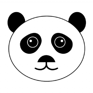 Panda Face SVG Cut File Wild & Jungle Animals SVG