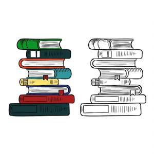Stack Of Books SVG Clipart Vector Files School SVG