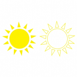 Basic Suns SVG Clipart Cut Files Sky/Space