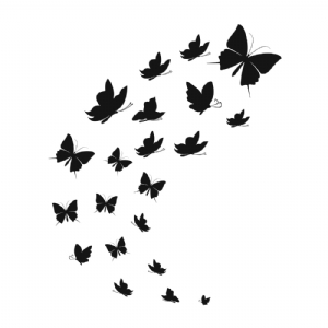 Flying Butterfly Silhouette SVG Bird SVG