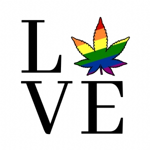 Love Pride Weed SVG Cut File Lgbt Pride SVG