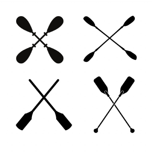 Crossed Kayak Paddles SVG Cut Files Kayak SVG