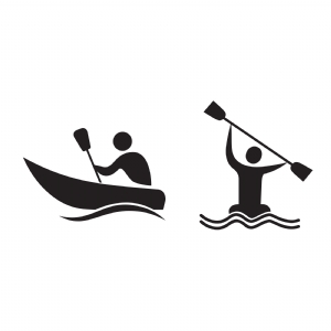 Kayaking Sport SVG Cut Files, Instant Download Kayak SVG