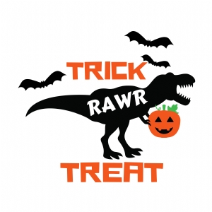 Trick Treat Rawr SVG, Halloween Dinosaurs SVG Halloween SVG