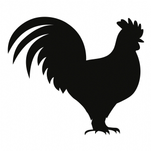 Rooster SVG Silhouette, Rooster Vector Cut Files Bird SVG