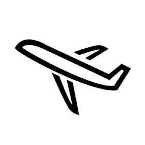 Black Airplane SVG File, Travel Airplane Vector Transportation