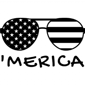 Black Merica Sunglasses SVG Cut File | 4th Of July Sunglasses SVG 4th Of July SVG
