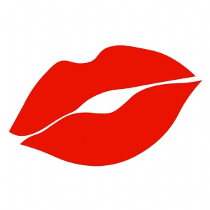 Basic Lips SVG Cut Files, Kiss Lips SVG Instant Download Vector Illustration