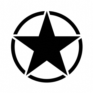 Star In Circle SVG, Jeep Army Star SVG Design for Car Decal Drawings