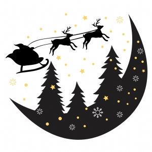 Christmas Moon SVG Cut Files Christmas SVG
