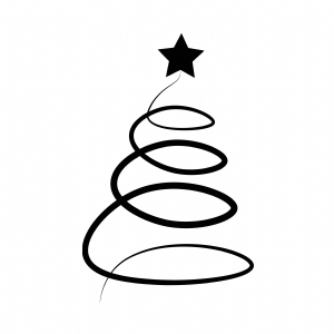 Handrawn Christmas Tree SVG Cut File Christmas SVG