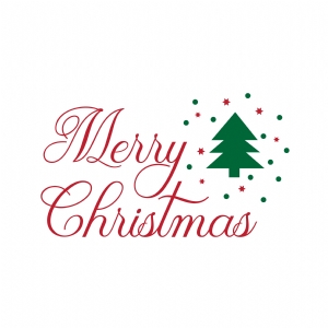 Merry Christmas with Tree SVG Cut Files Christmas SVG