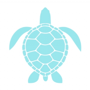 Blue Sea Turtle SVG Cut File, Sea Turtle Vector Instant Download Sea Life and Creatures SVG