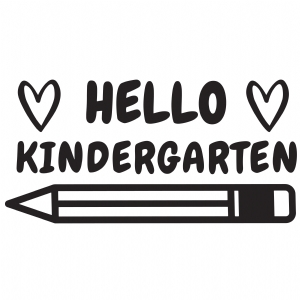 Hello Kindergarten SVG, Hello Kindergarten Vector Files School SVG