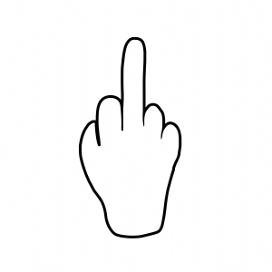 Middle Finger SVG, F You SVG Instant Download Drawings