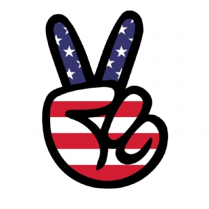 Usa Flag Peace Symbol SVG | 4th Of July SVG Vector Files 4th Of July SVG