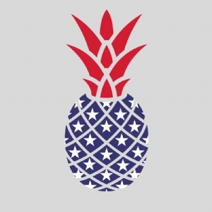 Patriotic USA Pineapple SVG, 4th Of July SVG Vector Files USA SVG