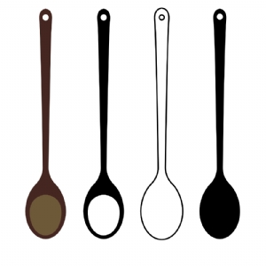 Wooden Spoon Svg Bundle | Kitchen Spoon Svg Clipart Cut Files Kitchen Utensils
