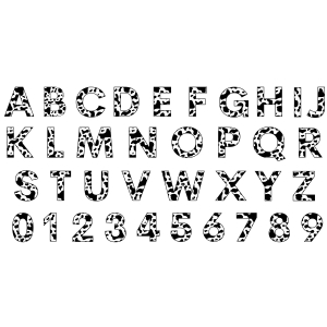 Cow Alphabet & Font SVG, Leopard Font SVG Cut File Leopard Print SVG
