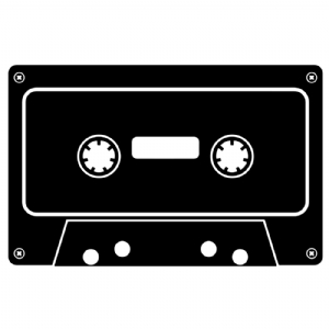 Casette Tape SVG Vector, Cassette Clipart Cut Files Vector Illustration