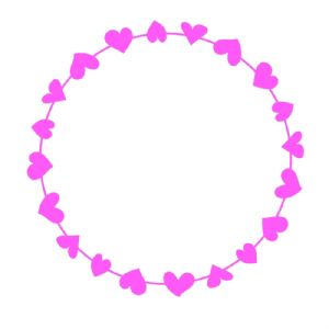 Wreath Made of Hearts SVG, Heart Wreath Vector Digital Download Flower SVG