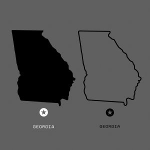 Georgia Map Svg Flag SVG