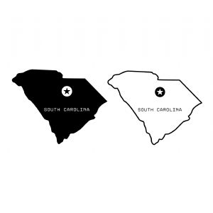 South Carolina Map Svg Flag SVG