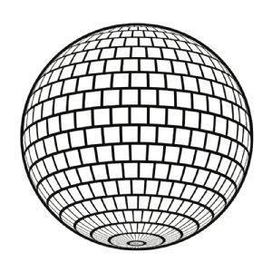 Party Ball Outline SVG, Party Ball Vector Instant Download Vector Objects