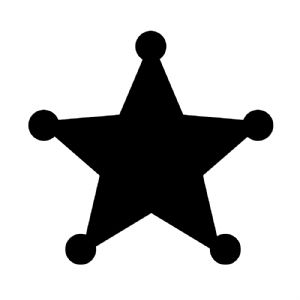 Sheriff Star Badge SVG, Sheriff Star SVG Instant Download Symbols