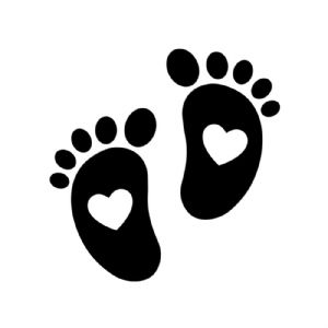 Baby Footprint with Heart SVG, Toddler SVG Instant Download Baby SVG