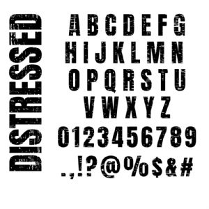 Distressed Font SVG, Instant Download Education